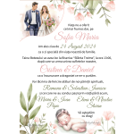 Invitatie digitala nunta si botez fete - INB-04