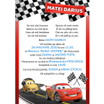 Invitatie digitala botez baieti - Fulger McQueen - Cars - IB-55