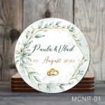 Magneti rotunzi personalizati marturii nunta - MCNR-01