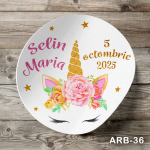 Etichete autocolante rotunde - Unicorn - ARB-36