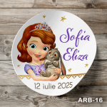 Etichete autocolante rotunde - Printesa Sofia - ARB-16