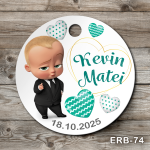Etichete marturii botez rotunde - Baby Boss - ERB-74