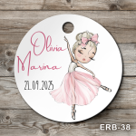 Etichete marturii botez rotunde - Balerina - ERB-38