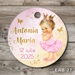 Etichete marturii botez rotunde - Mica Printesa - ERB-27
