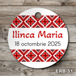 Etichete marturii botez rotunde - Motive traditionale romanesti - ERB-51
