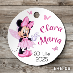 Etichete marturii botez rotunde - Minnie Mouse - ERB-06