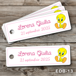 Etichete personalizate botez dreptunghiulare - Tweety - EDB-13