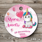 Etichete marturii botez rotunde - Unicorn - ERB-34