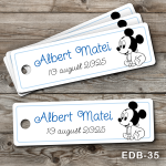 Etichete personalizate botez dreptunghiulare - Mickey Mouse - EDB-35
