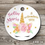 Etichete marturii botez rotunde - Unicorn - ERB-36