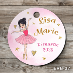 Etichete marturii botez rotunde - Balerina - ERB-37