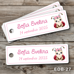 Etichete personalizate botez dreptunghiulare - Buburuza - EDB-27