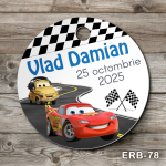 Etichete marturii botez rotunde - Cars - ERB-78
