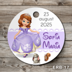 Etichete marturii botez rotunde - Printesa Sofia - ERB-17