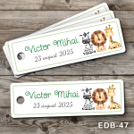 Etichete personalizate botez dreptunghiulare - Safari - EDB-47