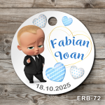 Etichete marturii botez rotunde - Baby Boss - ERB-72