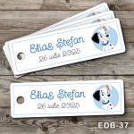 Etichete personalizate botez dreptunghiulare - Dalmatian - EDB-37