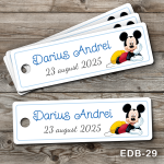 Etichete personalizate botez dreptunghiulare - Mickey Mouse - EDB-29