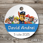 Etichete marturii botez rotunde - Patrula Catelusilor - ERB-83