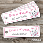 Etichete personalizate botez dreptunghiulare - Pisicuta Marie - EDB-07