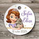 Etichete marturii botez rotunde - Printesa Sofia - ERB-16