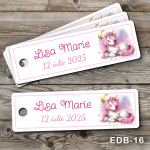 Etichete personalizate botez dreptunghiulare - Unicorn - EDB-16