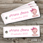 Etichete personalizate botez dreptunghiulare - Bebelus - EDB-25