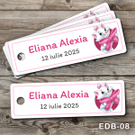 Etichete personalizate botez dreptunghiulare - Pisicuta Marie - EDB-08