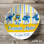 Etichete autocolante rotunde - Strumfi - ARB-89