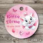 Etichete marturii botez rotunde - Pisicuta Marie - ERB-14