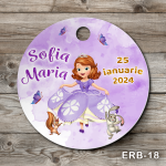 Etichete marturii botez rotunde - Printesa Sofia - ERB-18