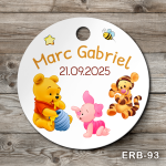Etichete marturii botez rotunde - Winnie the Pooh - ERB-93