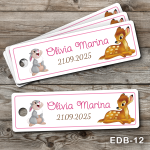 Etichete personalizate botez dreptunghiulare - Bambi - EDB-12