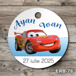 Etichete marturii botez rotunde - Cars - ERB-76