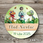 Etichete marturii botez rotunde - Dinozauri - ERB-101