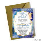 Invitatii botez baieti cu plic colorat - Micul Print - IB-116 - imagine 2
