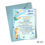 Invitatii botez baieti cu plic colorat - Girafa - IB-83 - imagine 2
