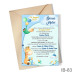 Invitatii botez baieti cu plic colorat - Girafa - IB-83 - imagine 3