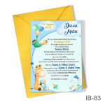 Invitatii botez baieti cu plic colorat - Girafa - IB-83 - imagine 4